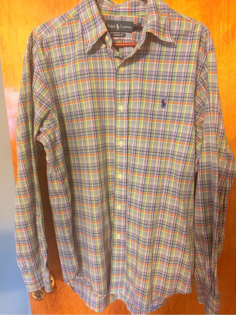 Ralph Lauren Classic Fit Multicolor Plaid Button-Down Shirt size L